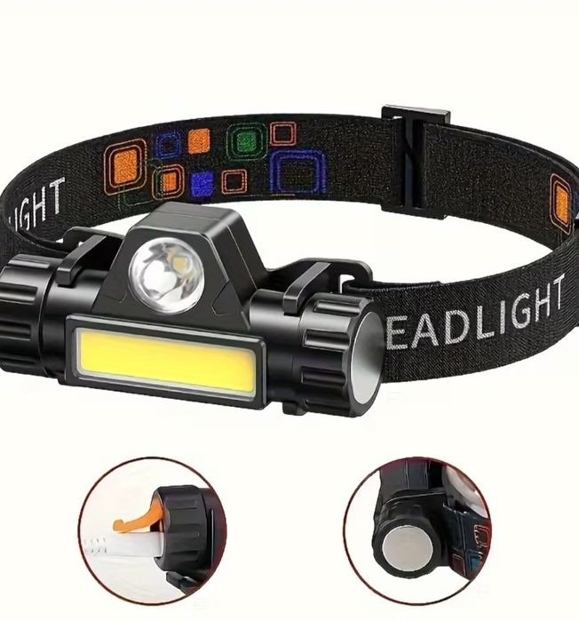 налобний ліхтарик, COB+LED світло