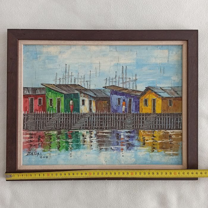 Quadro pintado a oleo