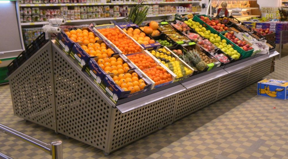 Stół stojak podest regał na warzywa owoce z kwasówki