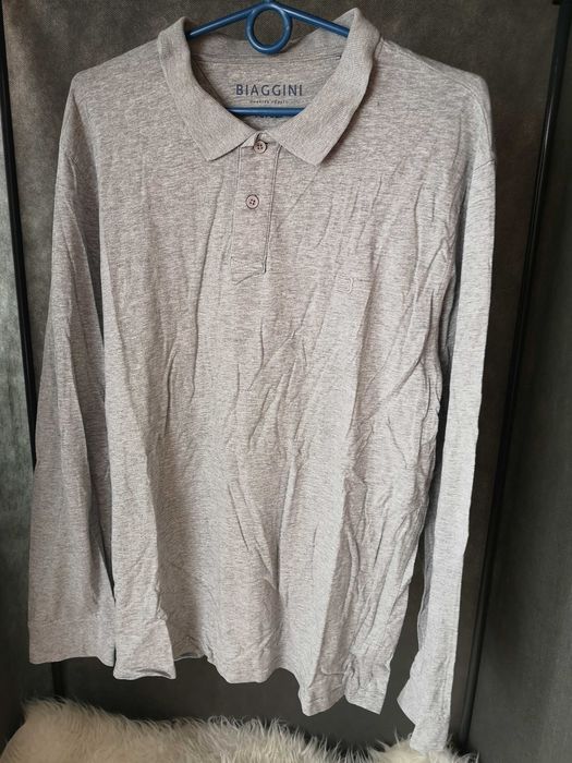 Charles Vogle Biaggini bluzka szara bawełna XXL