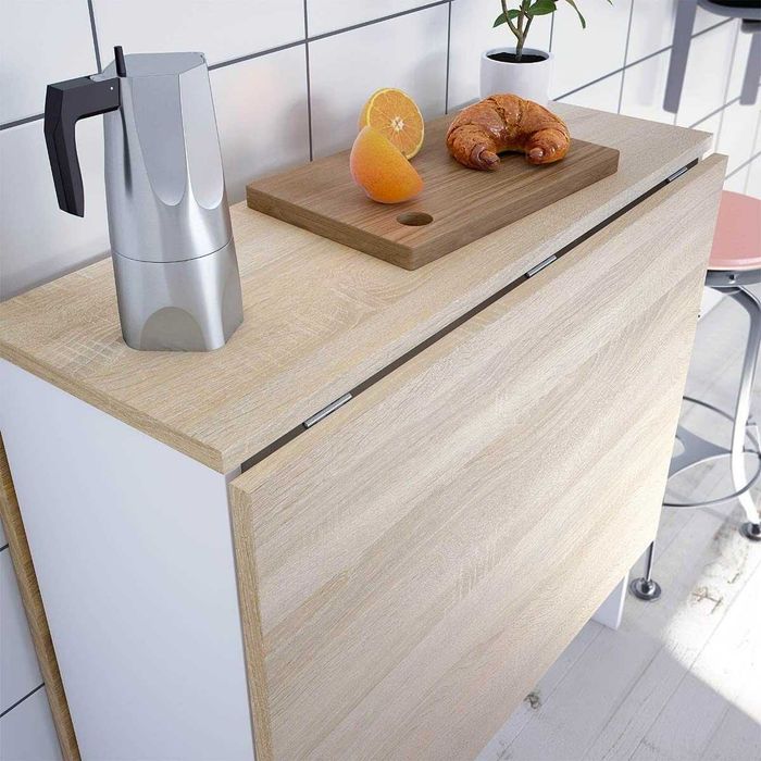 Mesa desdobrável e extensível cozinha, jantar e apoio 78 x 77 x 56 cm