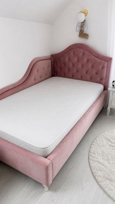 Łóżko 120x200 welur cyrkonie glamour