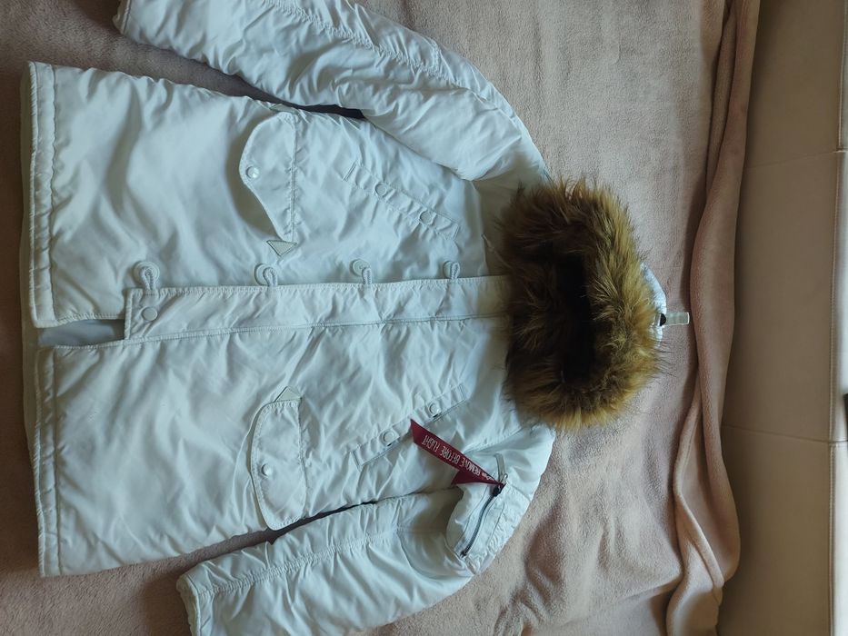 Alpha Industries N-3B Parka biała size M-L  alaska Jak Nowa
