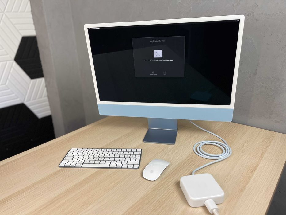 Apple iMac 24 M1 ,4.5K 3,2GHz, SSD 512 GB, RAM 16GB Niebieski GW | FV!