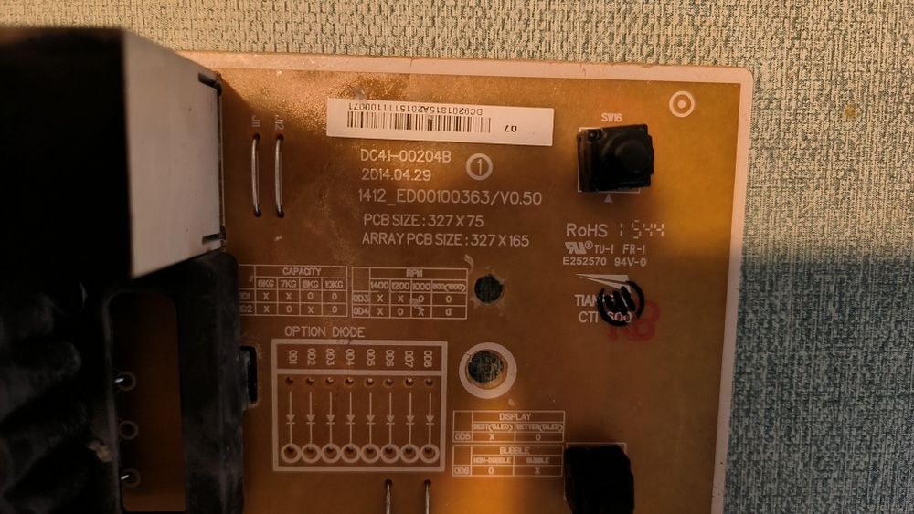 Placa programador Máquina lavar roupa Samsung ecobubble DC92