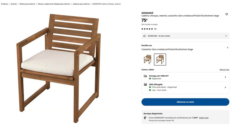 2 cadeiras Nämmaro Ikea