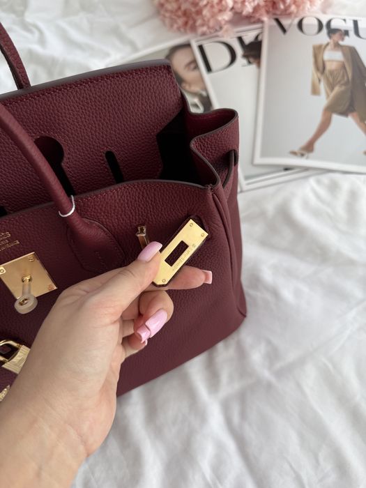 Сумка Hermes Birkin 30 Burgundy бургунді