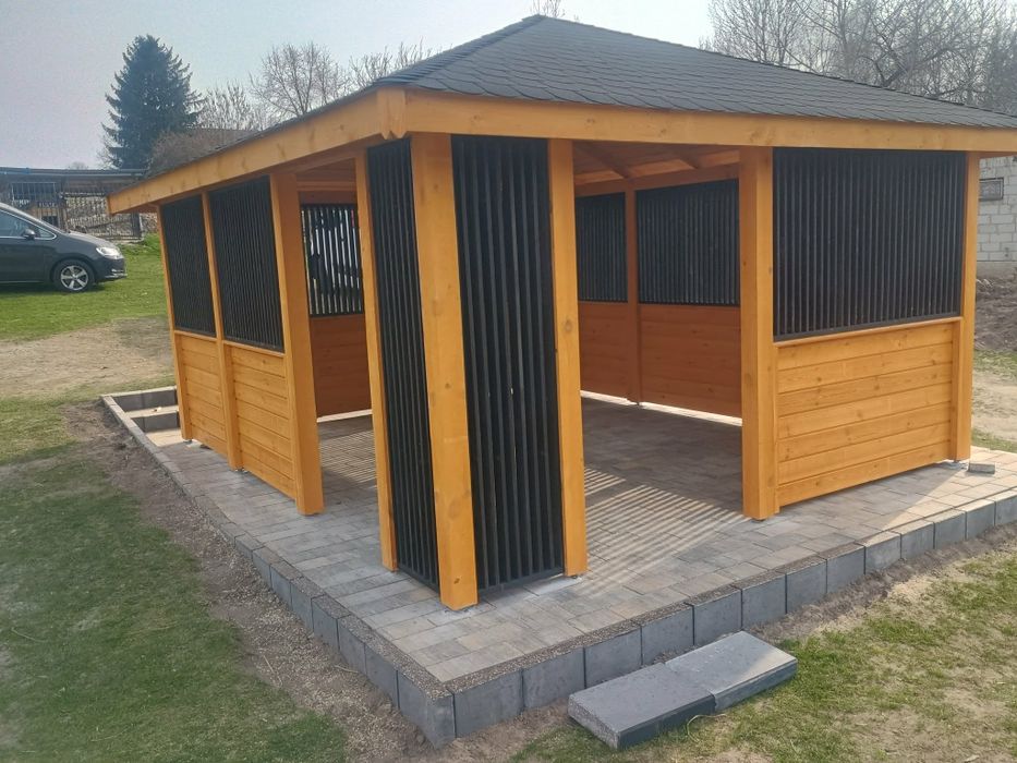 Altana drewniana 4,5 x 4 m z Lamelami