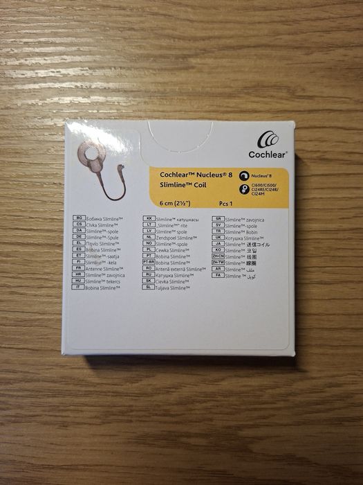 Cochlear Nucleus 8 Cewka Slimline Coil 6cm NOWA N8 Kabel CP1110