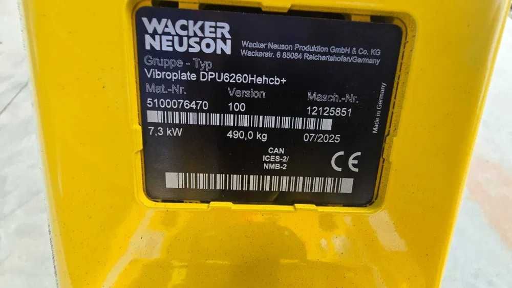 Zagęszczarka dwukierunkowa WACKER NEUSON DPU 6260 Hehcb+ DPU 6555