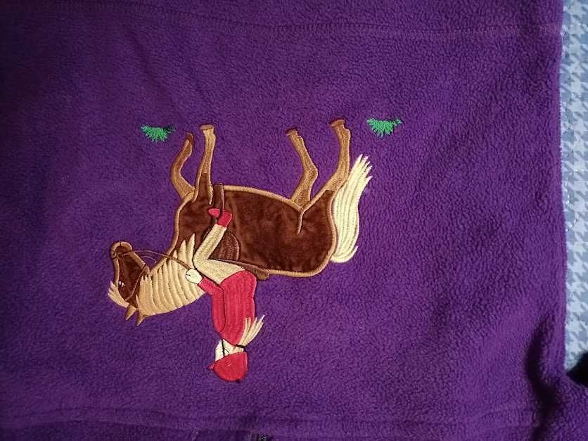 Bluza polarowa z koniem i jeźdźcem na ok. 7lat