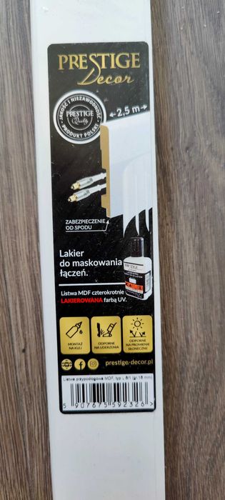 Listwa przypodłogowa biała Prestige Decor 2,5m L6/1 16mm