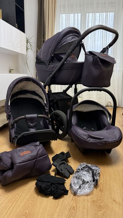 Коляска 3 в 1 Verdi Mocca фіолетова