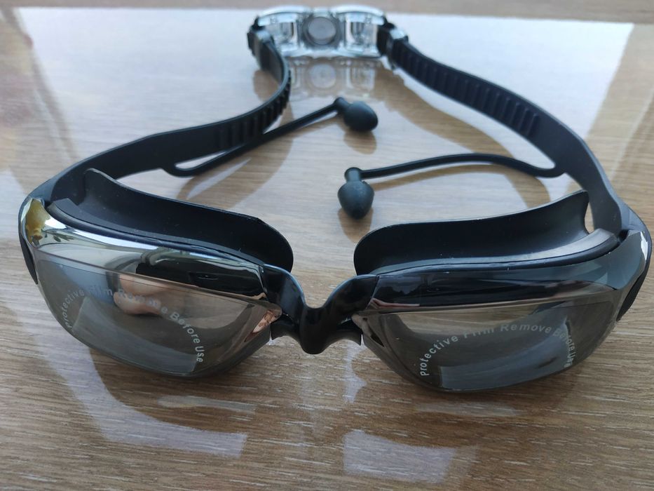 Окуляри для плавання професійні із захистом від запотівання з берушами