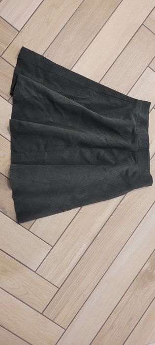 Spódnica zielona khaki Zamsz mini