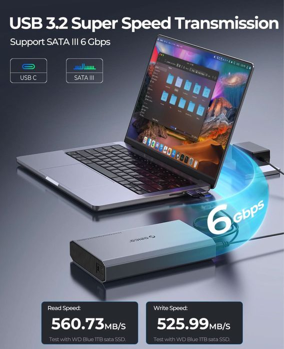 Алюмінієвий корпус ORICO для жорсткого дискаSSD SATA 3,5 дюйма 6Гбіт/с