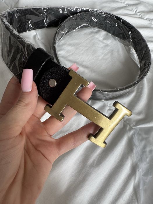 Skórzany elegancki pasek hermes