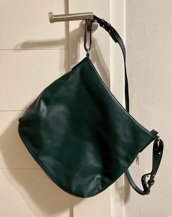 torba na ramię Carpisa butelkowa zieleń stan idealny