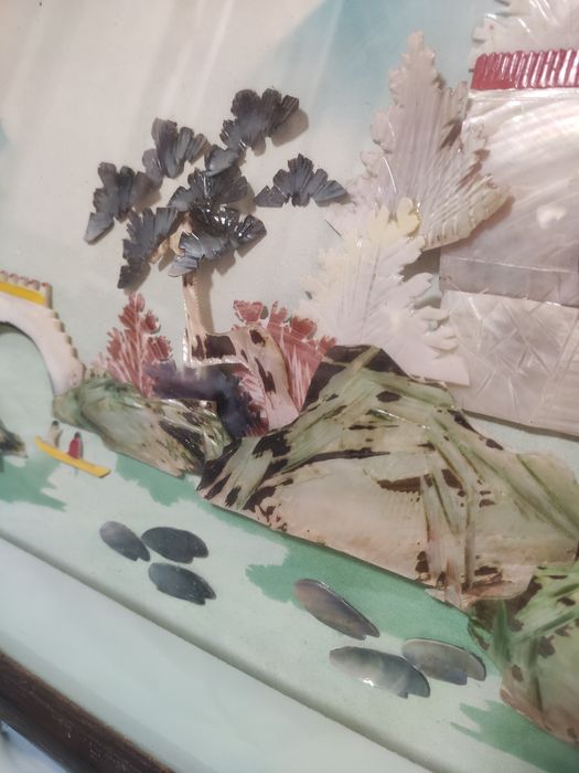 Картина-панно,старый Китай,редкость,винтаж.