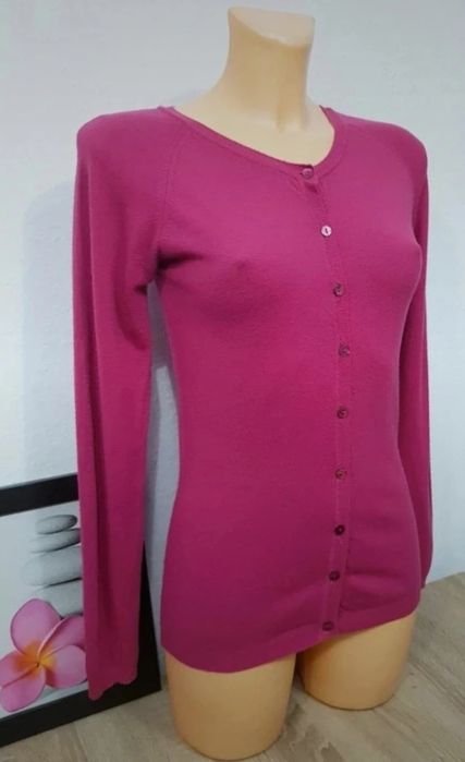Świetny kardigan sweterek różowy XS H&M