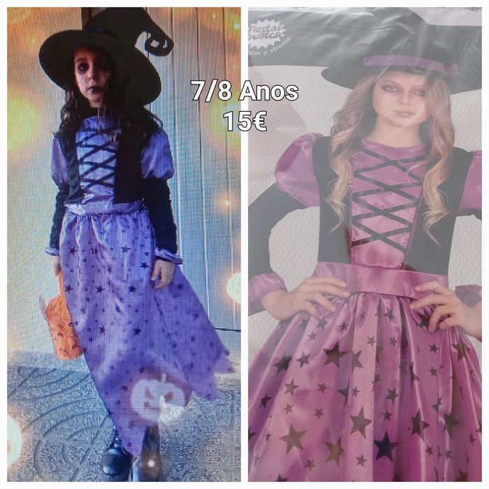 Halloween menina 3 fatos/3 tamanhos