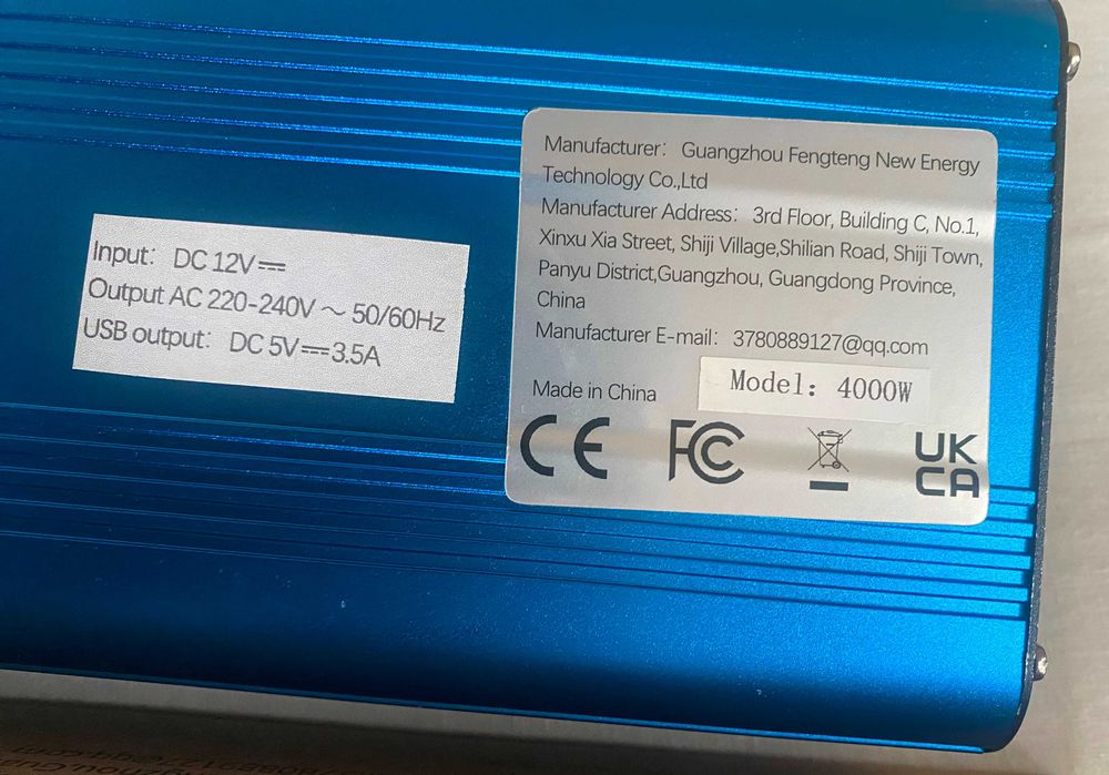 Перетворювач напруги 4000W Потужний Інвертор Power Inverter