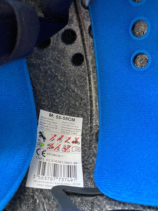 Toque de equitação 120 marinho/azul real, como novo