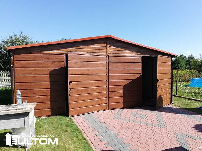 Garaż 6x6,6x7,6x8 drewnopodobny blaszany blaszak premium