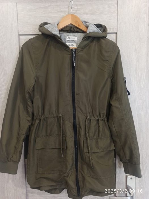 Śliczna kurtka parka, H&M, rozmiar 158