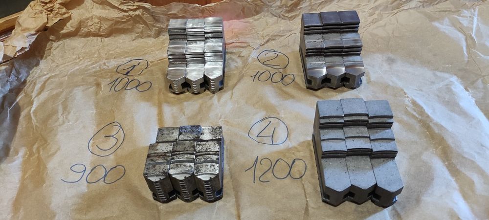 Кулачки обратные и прямые к патрону токарному ф250, шаг 10