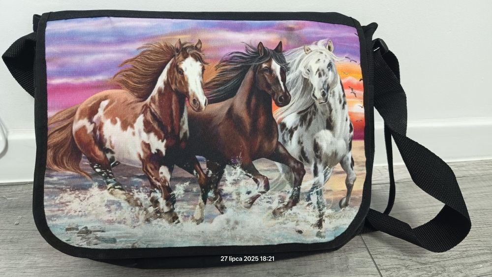 TORBA szkolna z końmi torebka GRATIS teczka