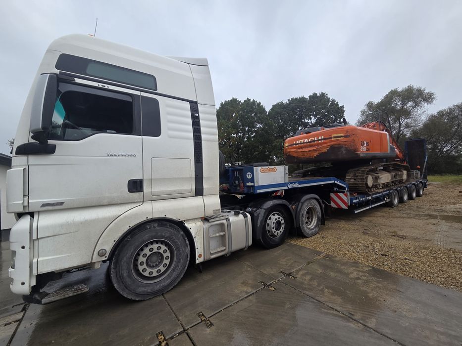 Transport niskopodwoziowy laweta niskiepodwozie maszyn