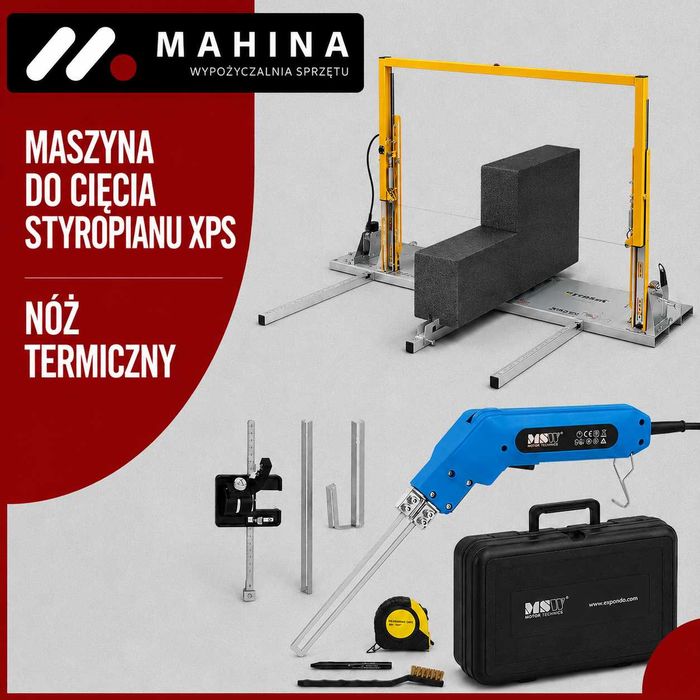 Wynajem Gilotyna Boniarka Maszyna do cięcia styropianu XPS