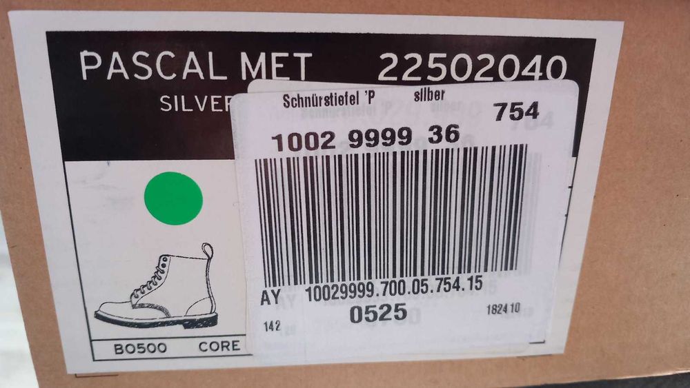 Nowe buty Dr. Martens Pascal Met Silver roz. 36