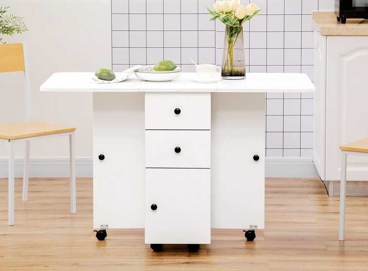 Mesa extensível e dobrável cozinha, sala jantar, apoio 120 x 60 x 76,5