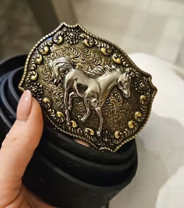 Pasek jeździecki alternative koń klamra vintage