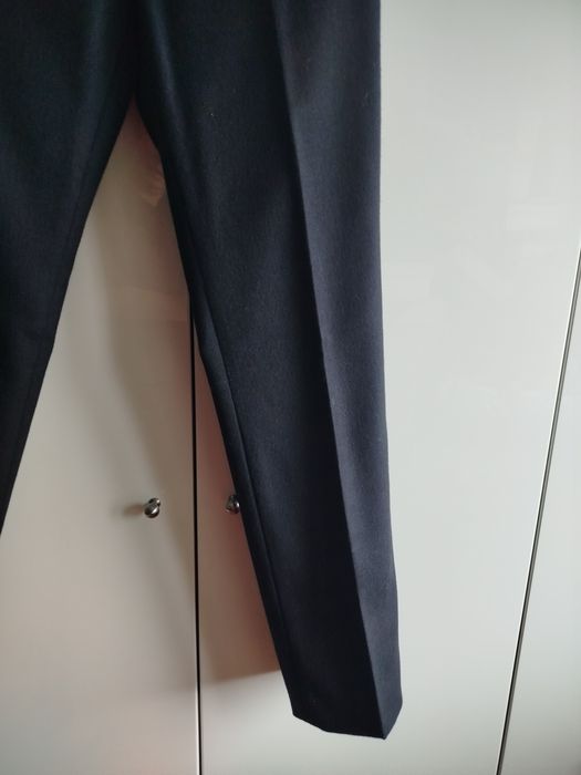 Nowe czarne spodnie na kant wełniane Vistula 188/90 XL