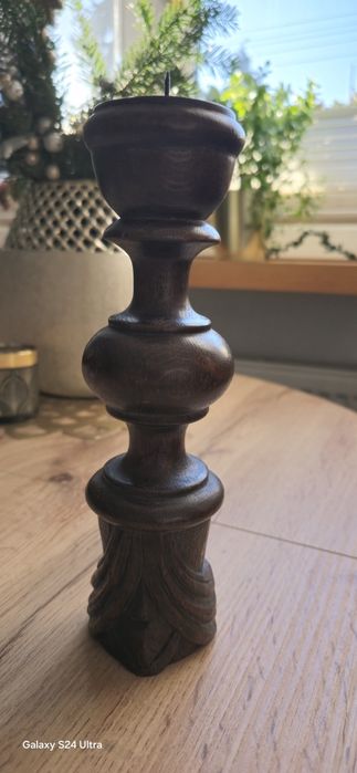 Świecznik  drewniany