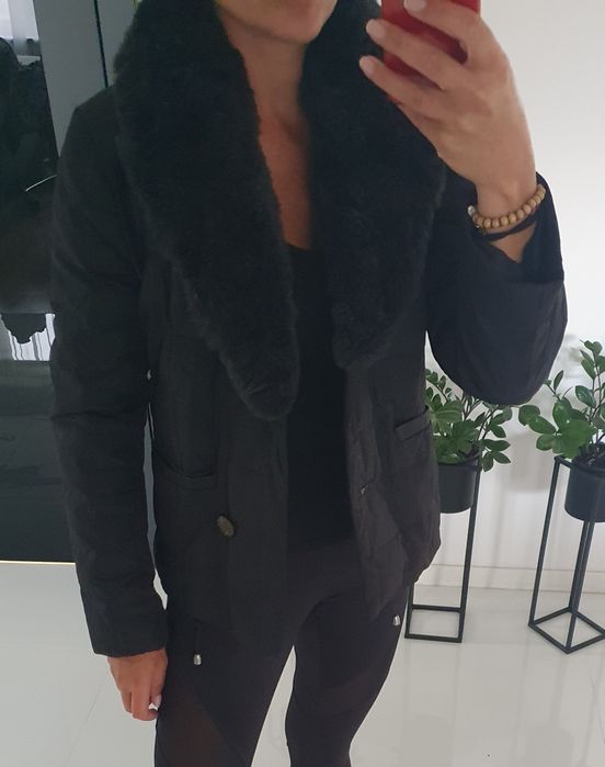 Kurtka Vanila 36 królik puchowa pikowana