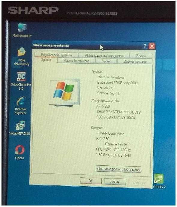 Terminal POS Sharp RZ-X650 2GB
