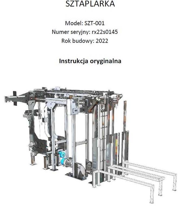 Sztaplarka automatyczna linia sztaplowania układarka w pakiety desek