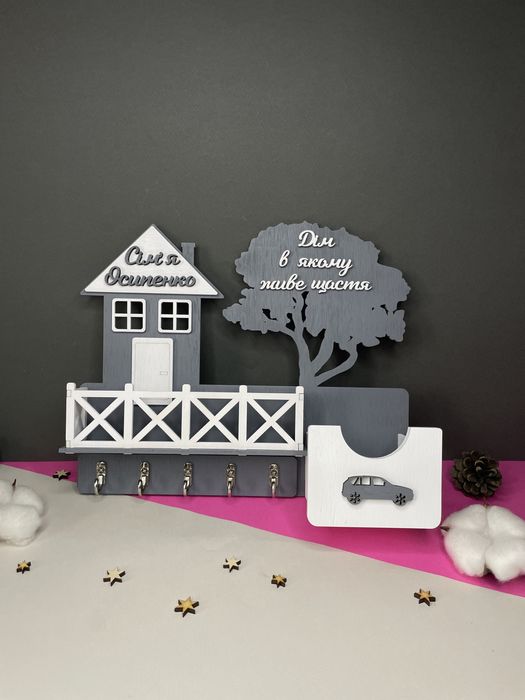 Ключница настенная, деревянная ключница, декор для дома