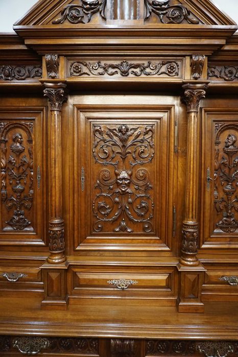 Stary Pałacowy Kabinet – Kredens Neorenesans Francja Figura Diabła