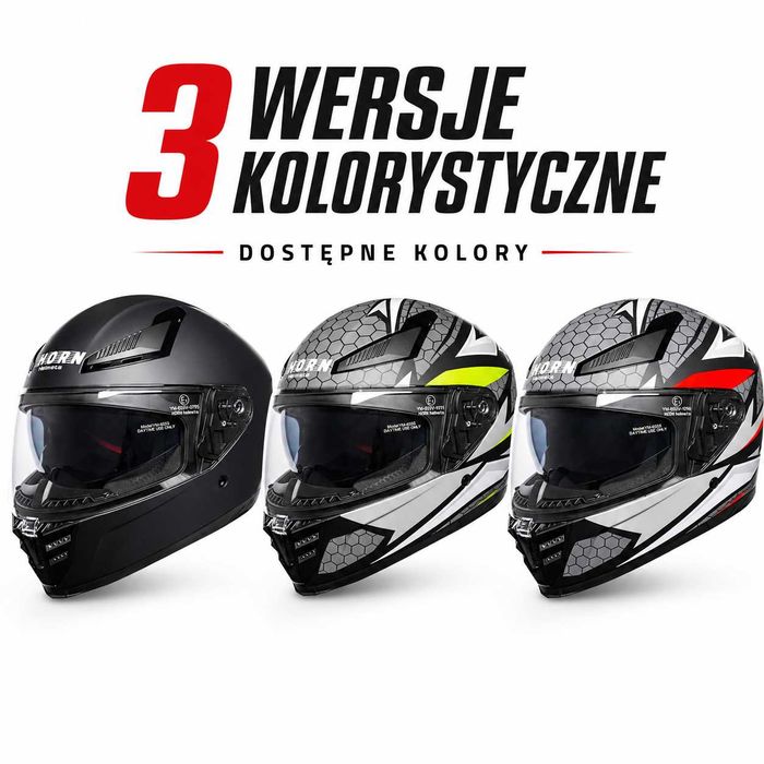 Kask motocyklowy HORN Viper blenda antifog pod interkom ECE 22.06 XS-XXL