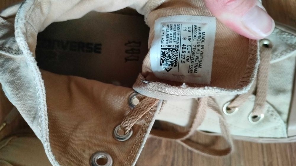 Beżowe trampki Converse 42,5 męskie