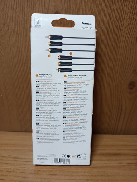 Kabel audio/wideo Hama RCA