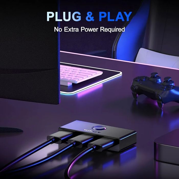 Переключатель HDMI 4K 60 Гц, двунаправленный коммутатор PORTTA