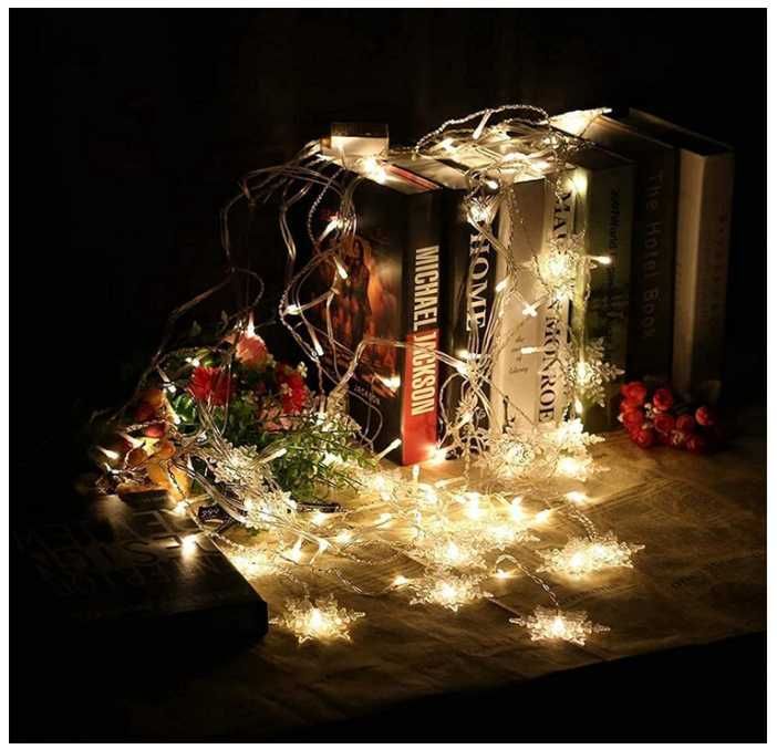 Kurtyna świetlna ze śnieżynkami 3.5m 96LED OAICIA