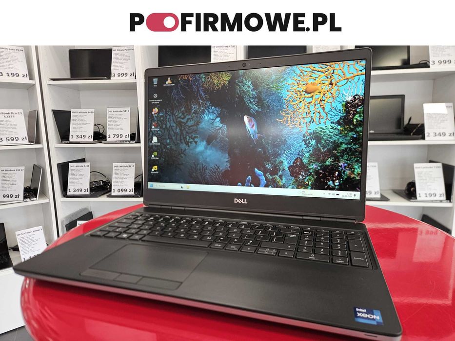 Dell Precision 7560 15" Intel Xeon W-11855M 32GB RAM DYSK 512SSD NVME Nvidia RTX A3000 6GB Windows 11 Faktura 23% Gwarancja 12 Miesięcy PoFirmowe.pl