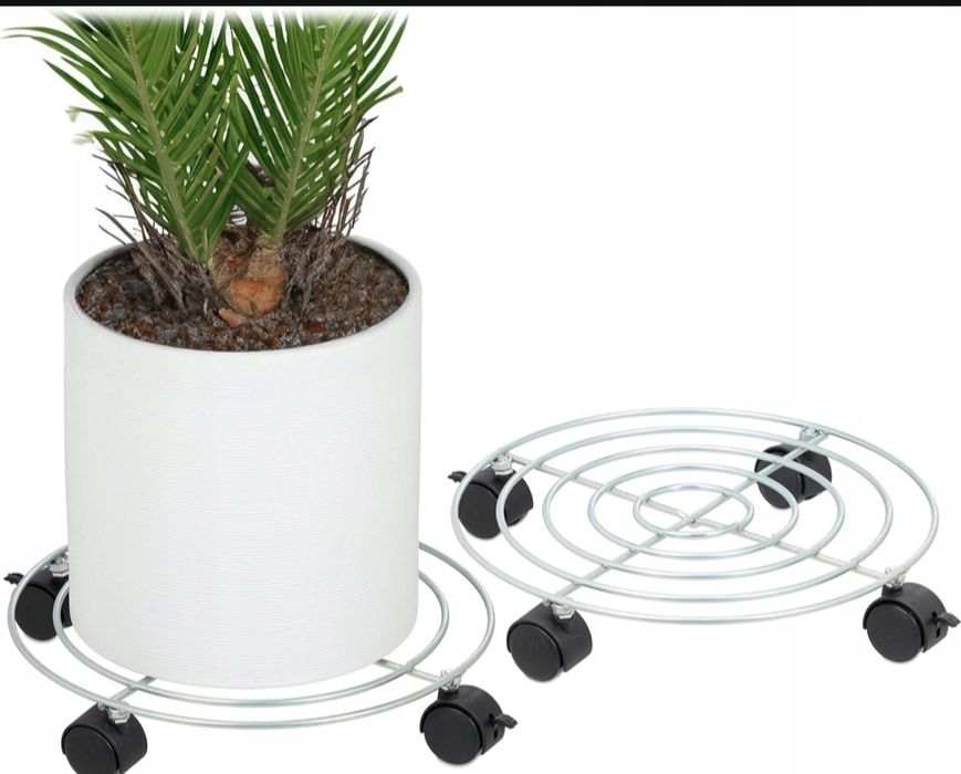 Relaxdays zestaw 2 szt., Ø 32 cm, podstawka pod doniczki